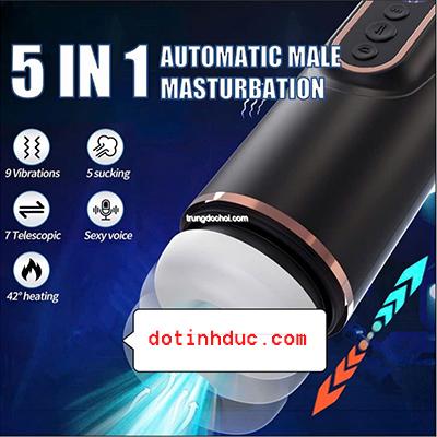 Máy bú mút tự động đa chức năng rung thụt co bóp tỏa nhiệt